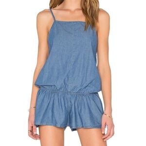 Revolve Abercrombie One Teaspoon Delilah Romper Indigo Chambray Size M NEW